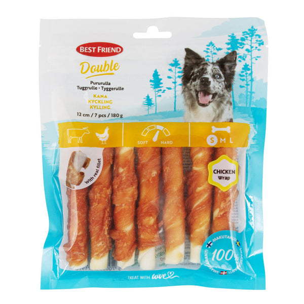 Best Friend Double tyggerulle kylling 12 cm 7 stk 180 g