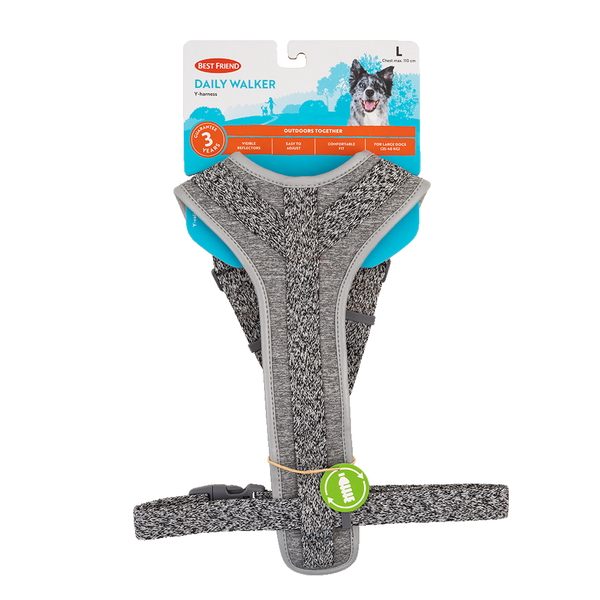 Best Friend Daily Walker hunde Y-sele L, 25-40 kg, 80-110 cm, assorterede farver