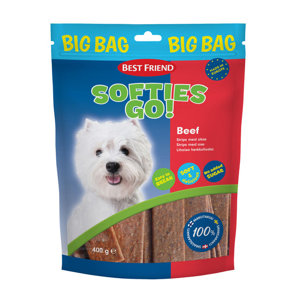 Best Friend Softies GO! Strips med okse Big Bag 400g