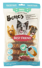 Best Friend Bones chew roll with duck filling and duck fillet 12 cm 7 pcs. 225 g