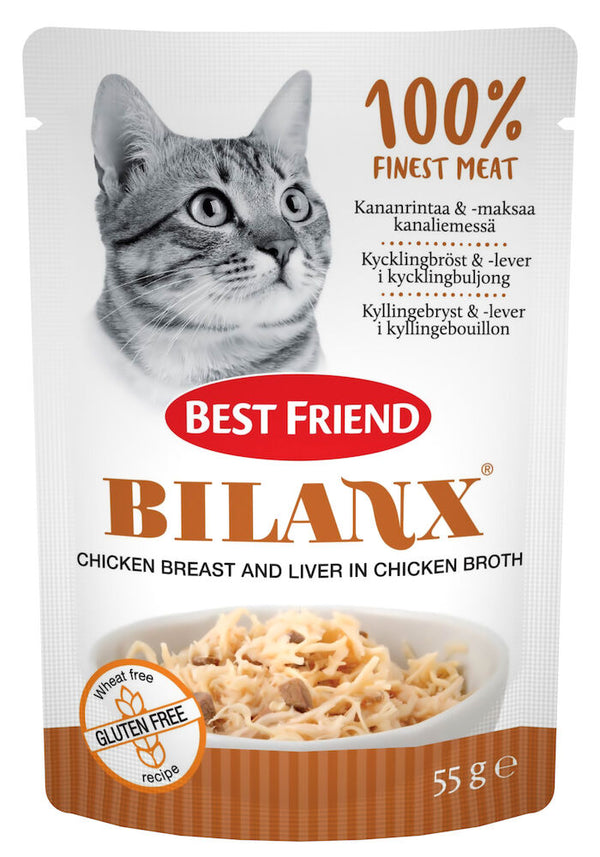 Best Friend Bilanx kycklingbröst och -lever i kycklingbuljong