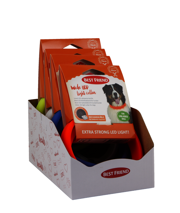 Best Friend Bred LED-lyshalsbånd til hunde