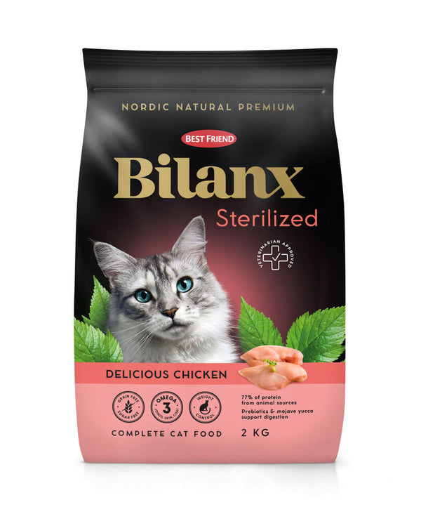 Best Friend Bilanx Sterilized kylling tørfoder til katte 2 kg