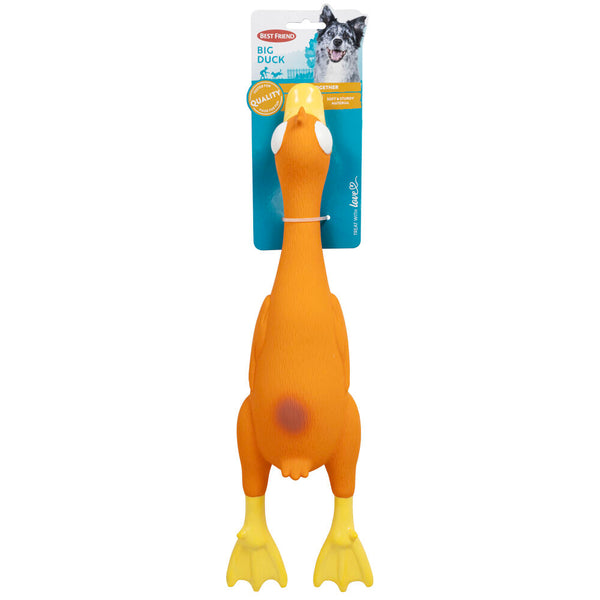 Best Friend Big Duck latexlegetøj til hunde, assorterede farver