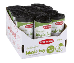 Best Friend Dog waste bag L (21x39 cm) with carry handles, made from recycled plastic