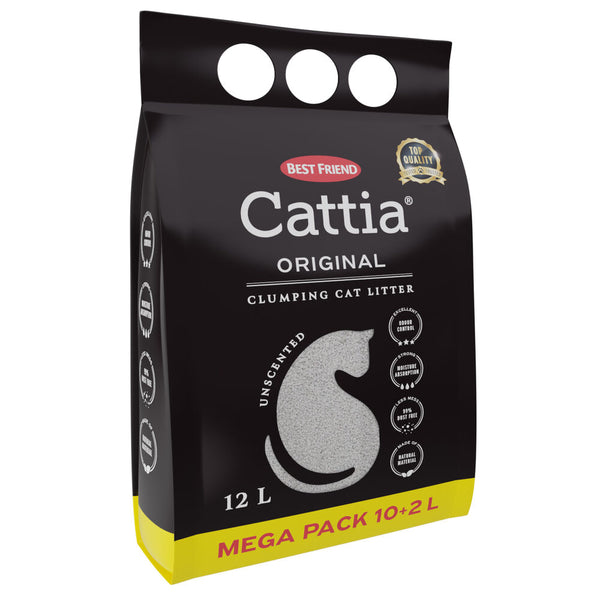 Best Friend Cattia Original klumpende hvid kattegrus 12 l