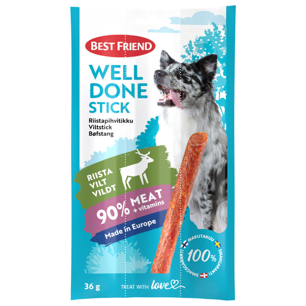 Best Friend Welldone vildt bøfstang 3-pack 36 g