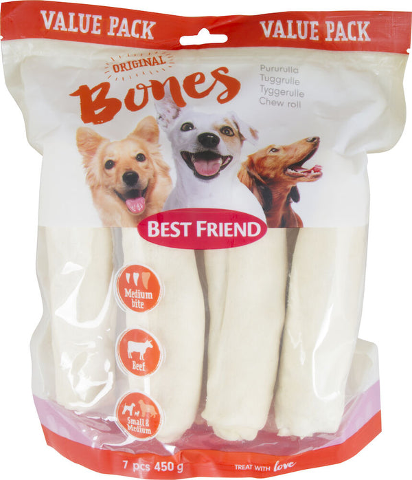 Best Friend Bones vit tuggrulle M