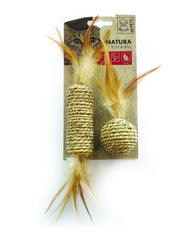 M-Pets NATURA seagrass roll & ball cat toy
