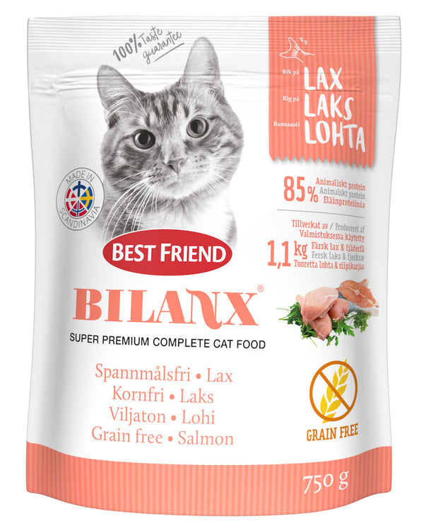 Best Friend Bilanx Spannmålsfri Lax helfoder  