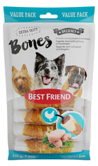 Best Friend Bones chew roll with chicken filling and chicken fillet