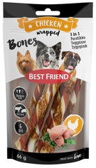 Best Friend Bones 3in1 okse og gris tyggepinde med kyllingefilet