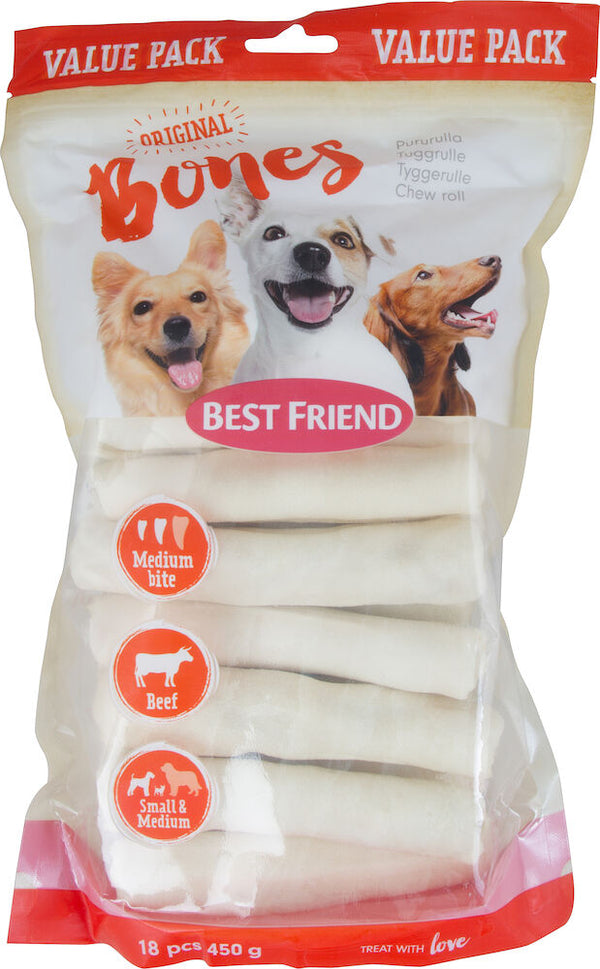 Best Friend Bones white chew roll S