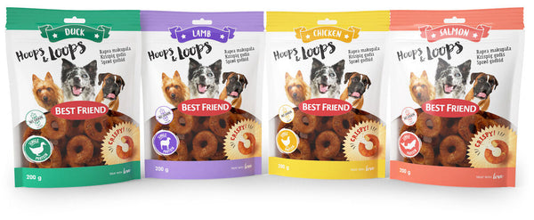 Best Friend Hoops & Loops sprød lamme lækkerbisken 200 g