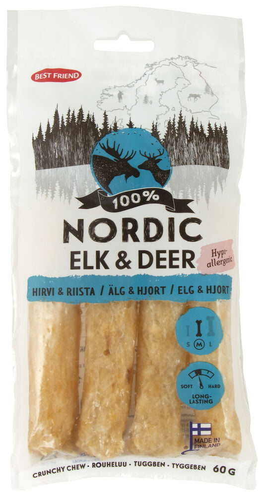 Best Friend Nordic Elg & Hjort Hypoallergenic tyggeben sprød 4 st. 60 g